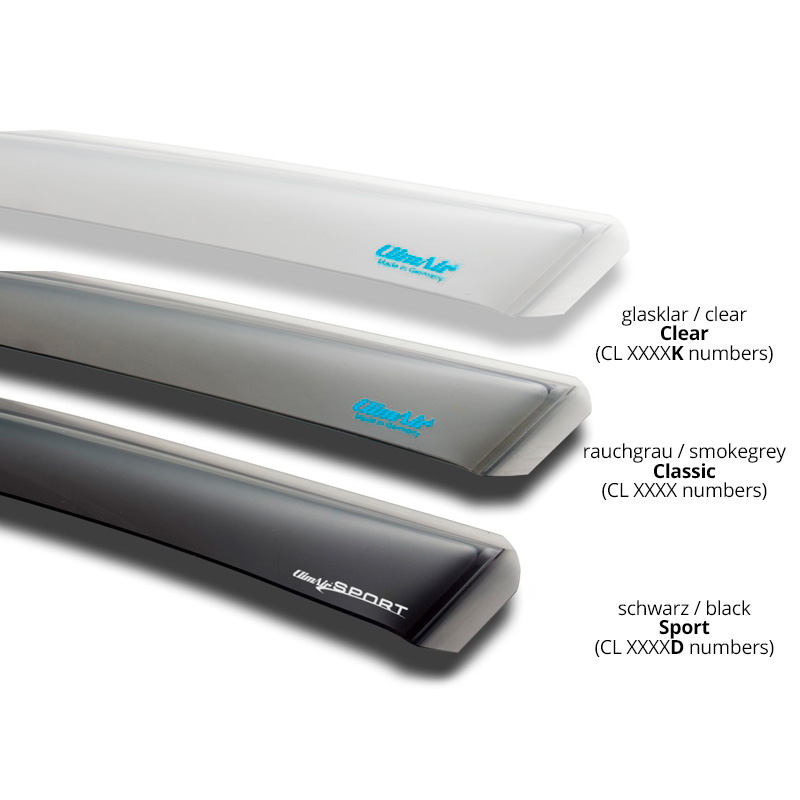 Zijwindschermen Dark  Honda CR-V 5 deurs 1997-2001