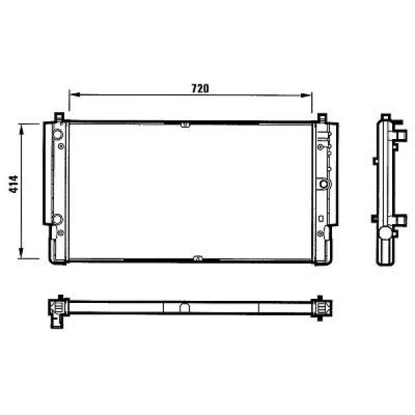 Radiator TRANSPORTER BUS T4 96-03 720x414 2.4/2.5 NIET f.111 Kw