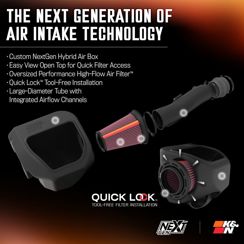 K&N NextGen Cold Air intake  RAM 1500 excl. RHO 3.0L L6 2025- (50-1598)