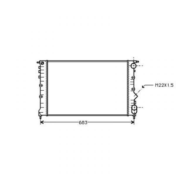 Radiator ESPACE 91-96 620x398x36 2.1 TD DIESEL -AC
