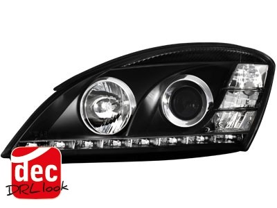 Koplampen Kia Ceed 06-09 Devil Eyes DRL look zwart