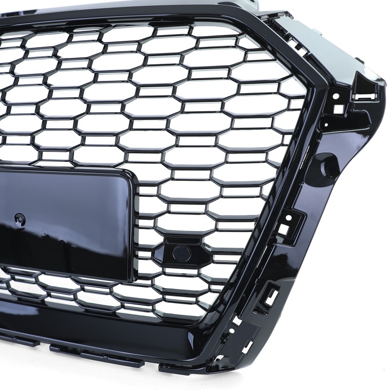 Grill passend voor Audi A3 8V RS3 look 17-20 Glans Zwart