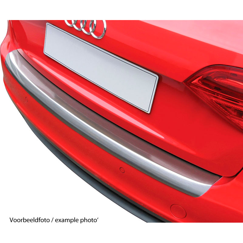 ABS Achterbumper beschermlijst  Ssang Yong Musso 2018- 'Ribbed Brushed Alu' Look