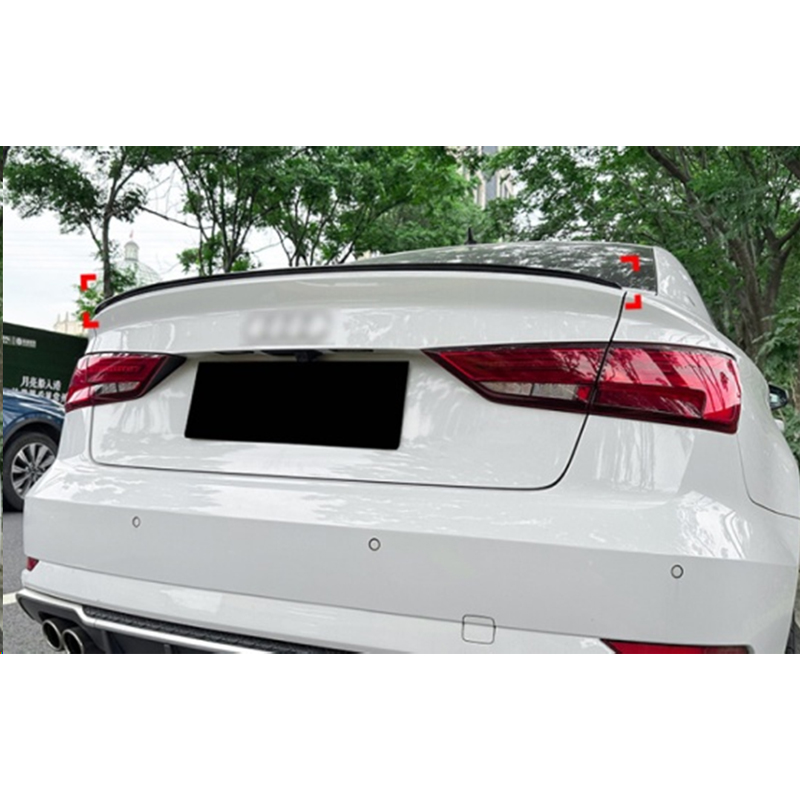 Achterspoiler  Audi A3/S3 (8V) Sedan 2013-2020 (ABS Glanzend zwart)
