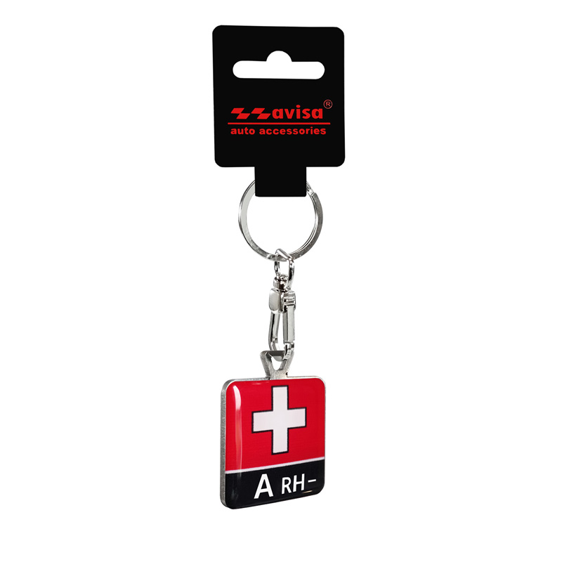 RVS sleutelhanger - 'Blood Type' A RH-