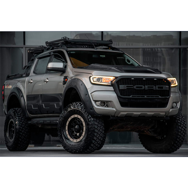 Deurpanelen  Ford Ranger T6/T7/T8 2012-2022 (Jumbo) - Glanzend zwart