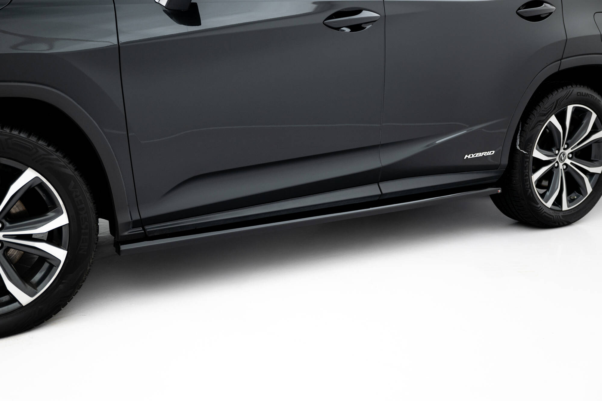 Zijskirts Lexus RX MK4 Facelift (versie zonder OEM sidesteps) Maxton Glanzend zwart