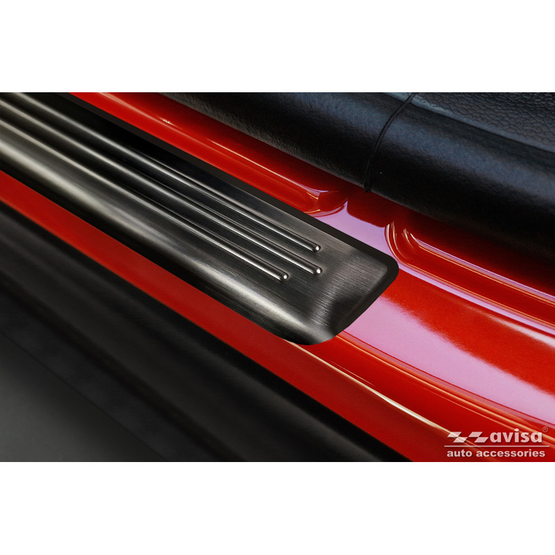 Zwart RVS Instaplijsten  Fiat 600(e) (365_) 2023- - 'Lines' - 4-delig
