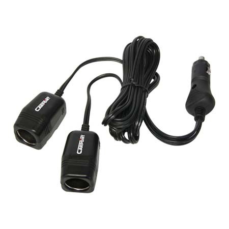 2-weg aanstekerdoos 12V 10A + 2m kabel