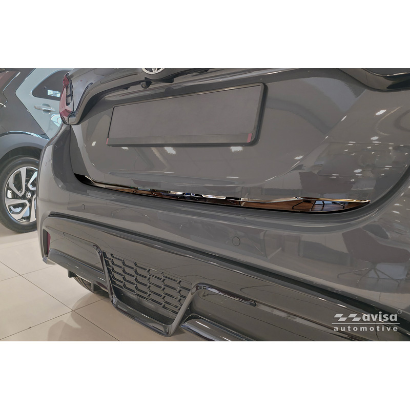 Avisa Zwart Chroom RVS Kofferbak Sierlijst  Toyota Yaris (P21) 2020-2024 & Facelift 2024-