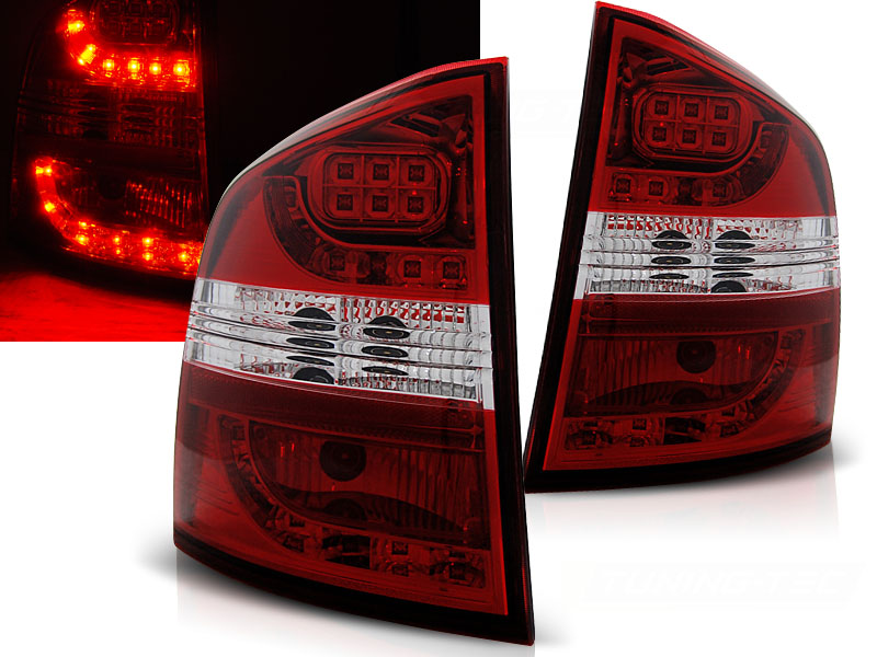 Achterlichten LED Skoda Octavia Combi Typ 1Z Bj. 05-13 rood/zwart