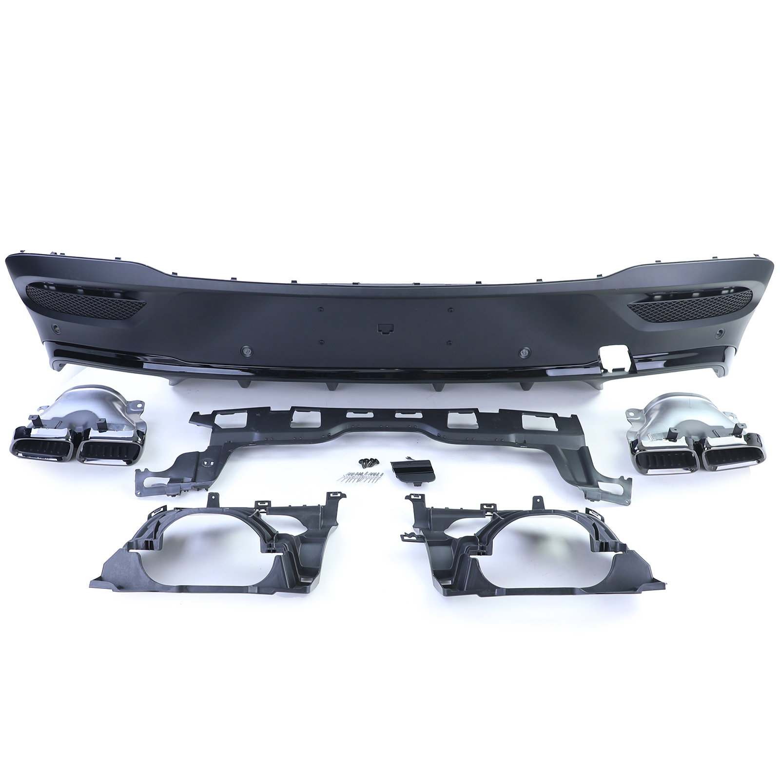 Diffuser Mercedes GLE Coupe C167 19- AMG Look Zwart