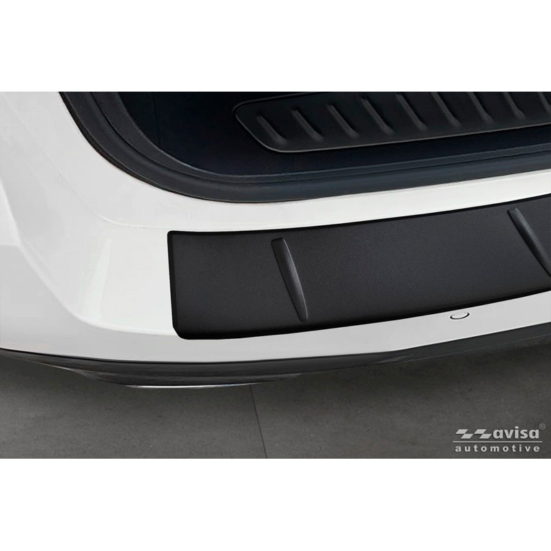 Avisa Matzwart RVS Achterbumperprotector  BMW 5 Serie Touring (G31) Facelift 2020-2024 met M-Pakket 'Ribs'