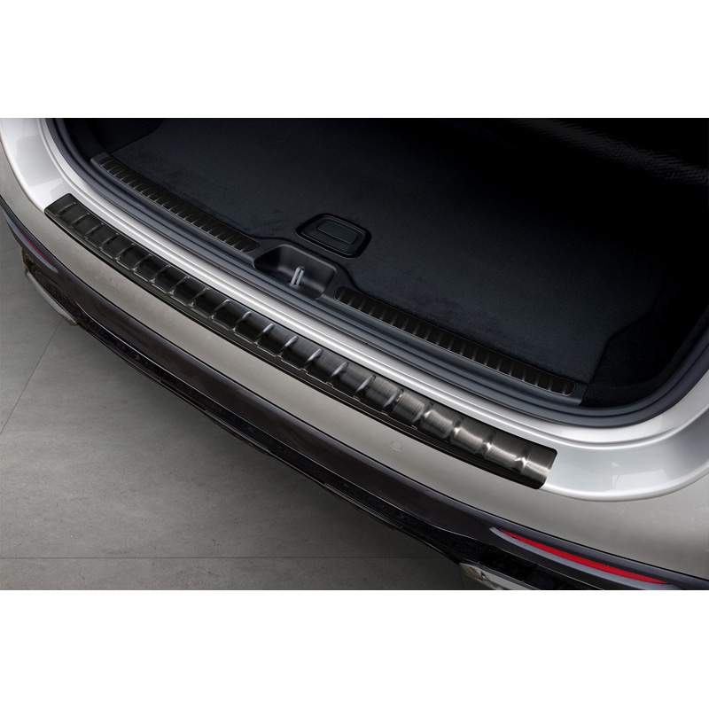 Zwart RVS Achterbumperprotector  Mercedes GLC II (X254) 2022- 'Ribs'