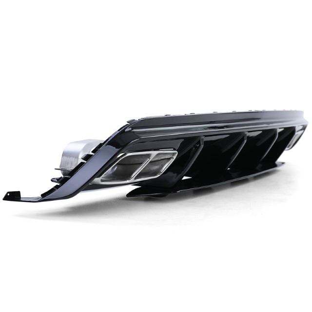 Diffusor Mercedes W176 A45 Edition Glans zwart, chroom Sierstukken