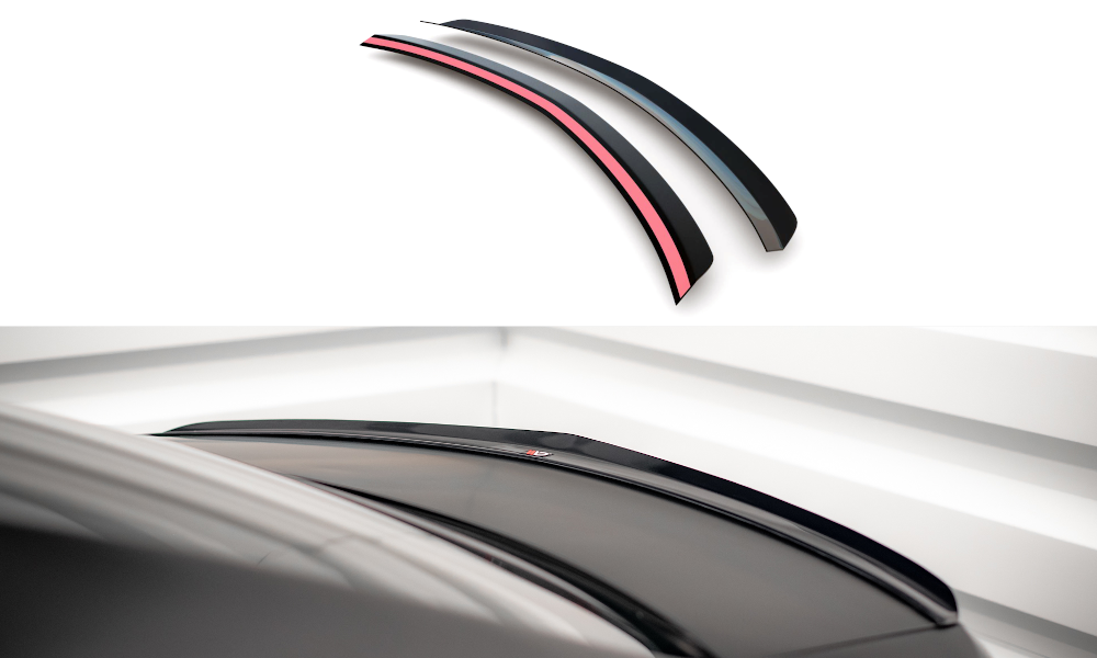 Spoiler passend voor Mercedes C Klasse Sedan & Coupe AMG Pakket W204 Maxton Glans Zwart
