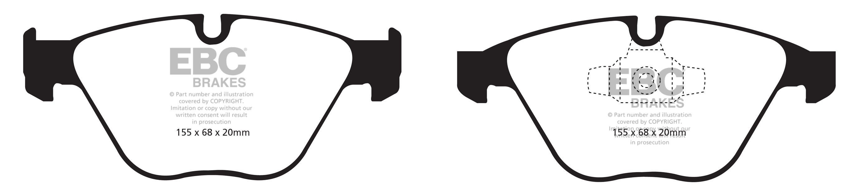 EBC Brakes BMW 320 2.0 TD (E90) 2010-.. Remblokken voorzijde