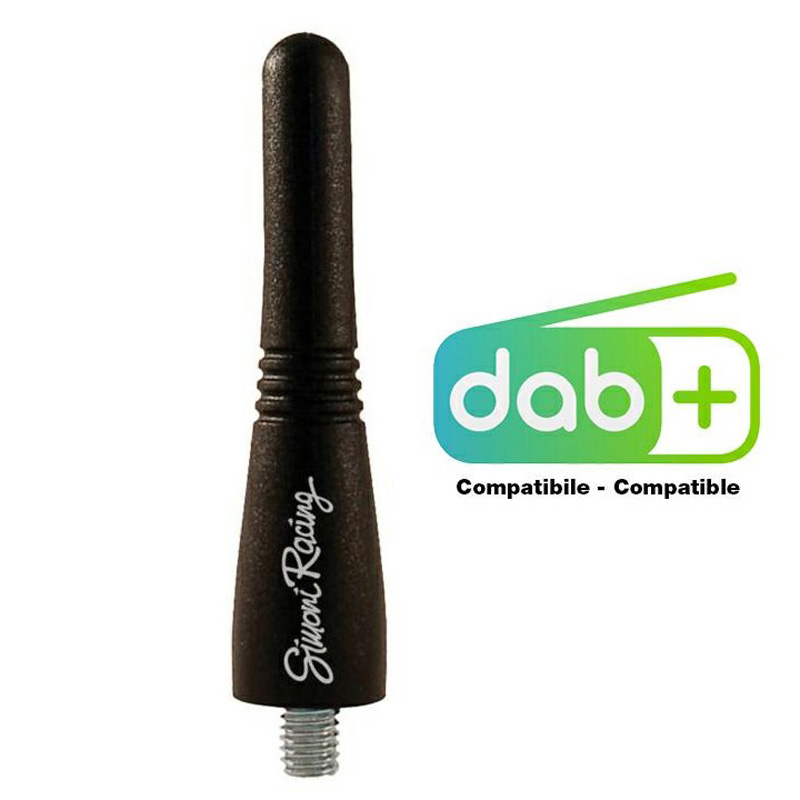 Simoni Racing Rubber Antenne 'Gum' - Zwart - Lengte 6cm