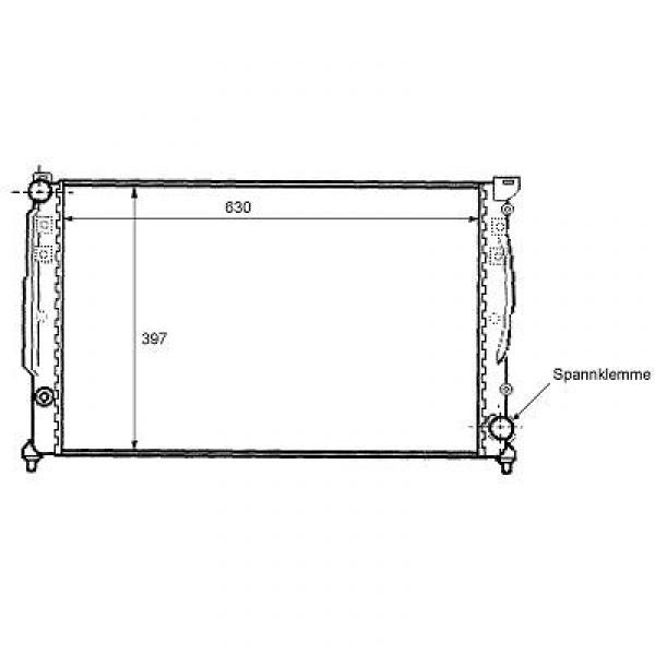 Radiator Audi A4 B5 94-96 630x397x32 2.4/2.6/2.8 +/-AC