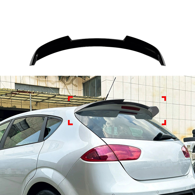 Dakspoiler  Seat Leon 1P 5-deurs Facelift 2009-2012 (ABS Glanzend zwart)