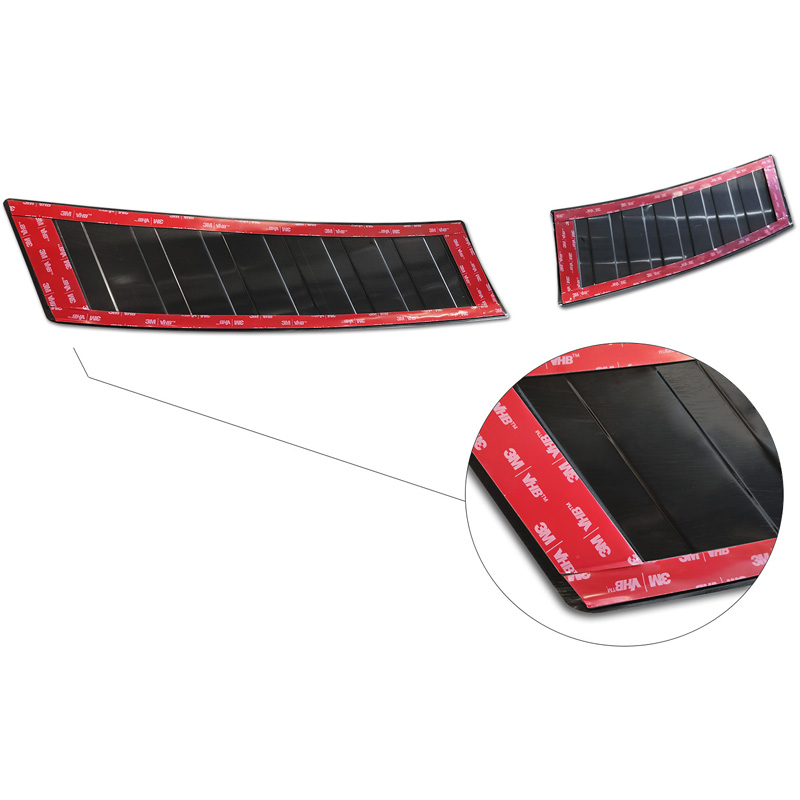 Zwart RVS Achterbumperprotector  Opel Mokka II 2020- 'Ribs' (2-delig)