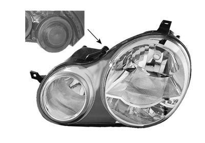 koplamp, H1+H7, elektr verstelb, rechts VW Polo, 2001-2005