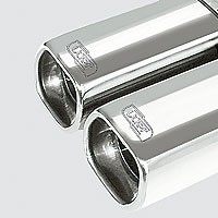 Einddemper VW Polo 6n 1995-2001 RVS eindstuk 80x65mm rond ulter