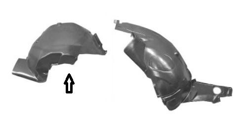 binnenscherm, plastic, voor, voorste gedeelte, links Mercedes B