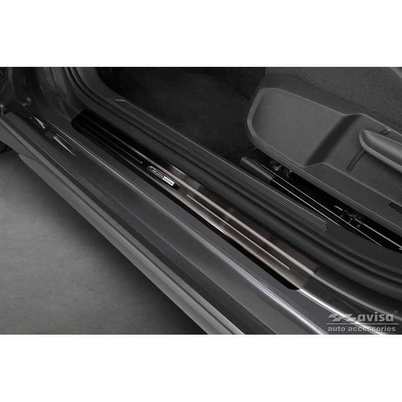 Zwart RVS Instaplijsten  Volkswagen Taigo 2021- 'Exclusive Edition' - 4-delig