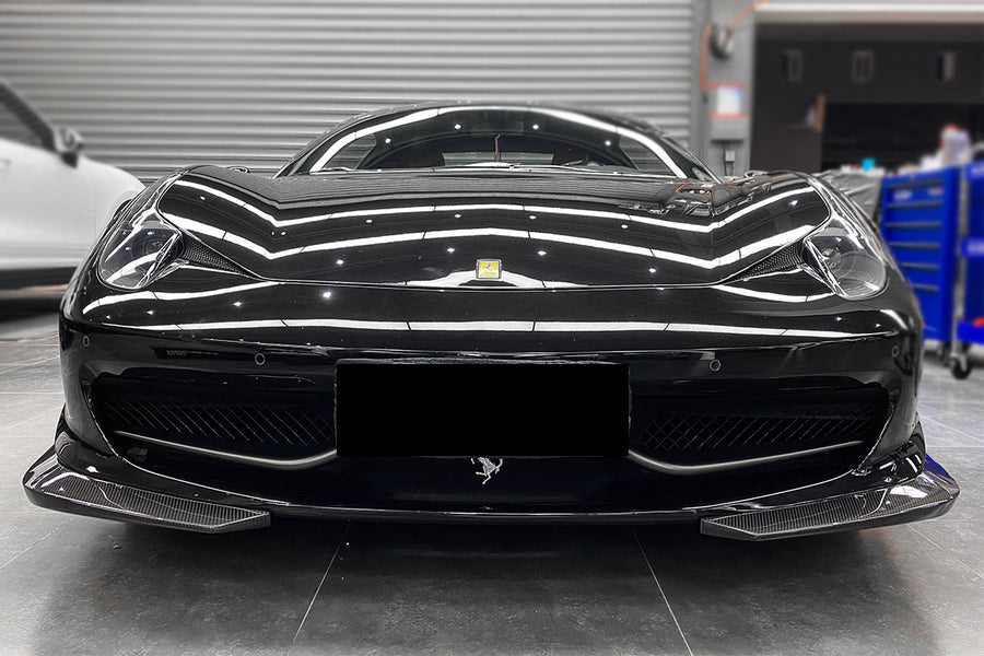 Ferrari 458 Coupe/Spyder AP Style Carbon Fiber Front Lip 2010-2015