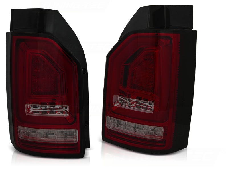 Achterlichten VW Transporter T6 LED Tube Dynamic Achterklep rood/smoke