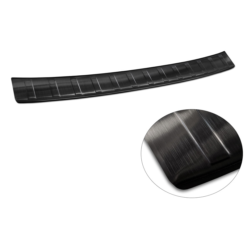 Zwart RVS Achterbumperprotector  BMW 3-Serie G21 Touring 2019-2022 'Ribs'
