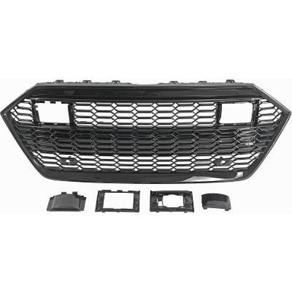 Grill Audi A7 C8 RS Look Glans Zwart
