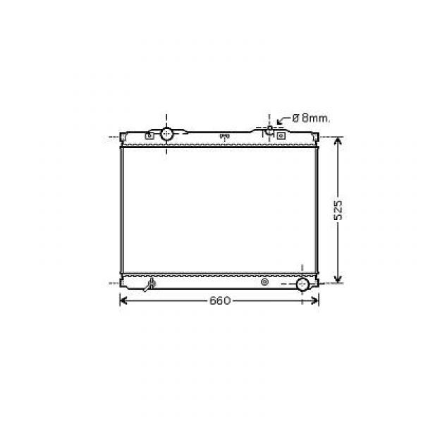 Radiator SORENTO 02->> 470x640x18 2.5D/2.4/3.5V6 +/-AC