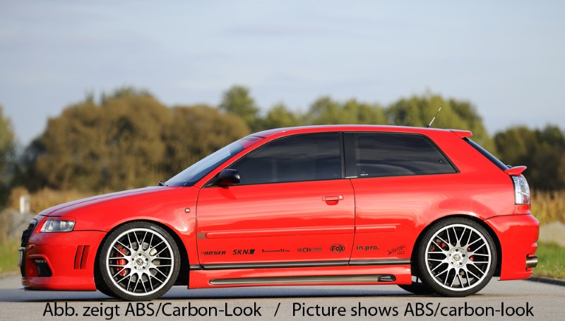 Zijskirts Audi A3 8L 3-5 Deurs Rieger met uitsned
