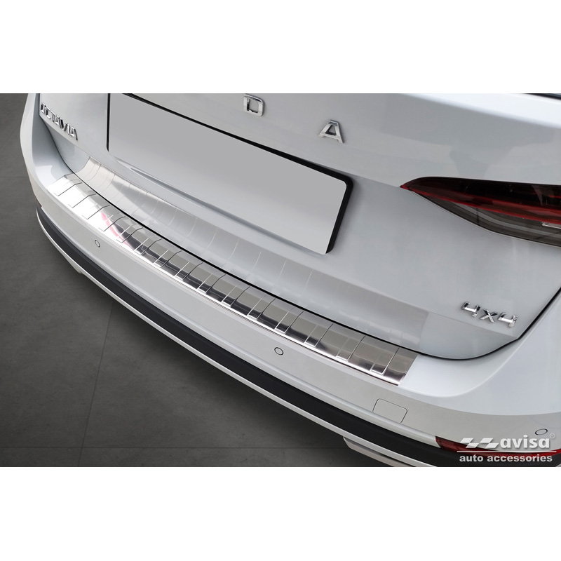 RVS Achterbumperprotector  Skoda Octavia Scout (NX5) 2020- 'Ribs'