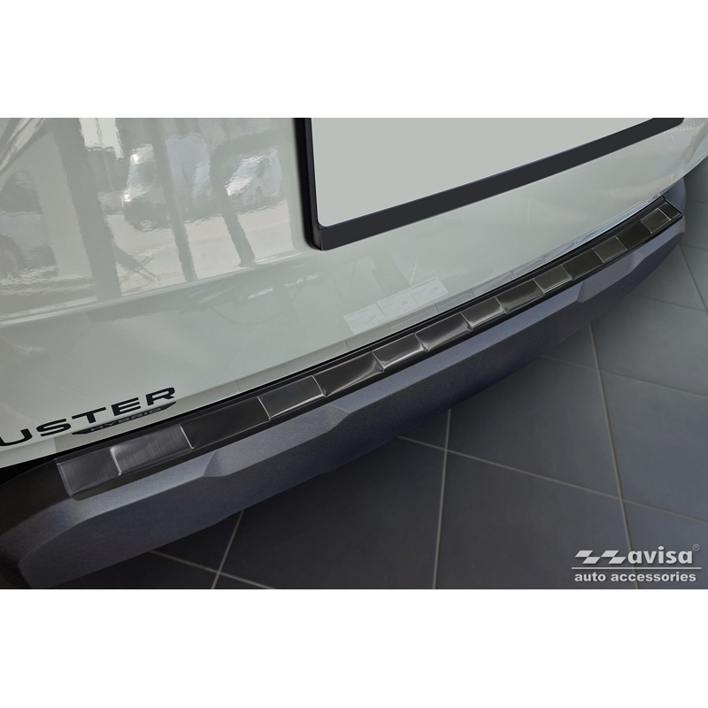 Zwart RVS Achterbumperprotector  Dacia Duster III 2024- 'Ribs'