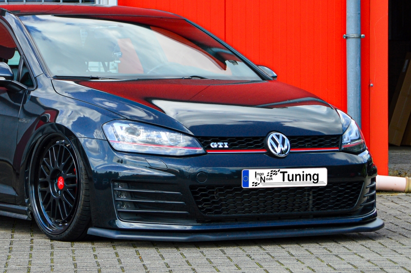 Voorspoiler Volkswagen Golf 7 GTI GTD 13-17 Glans Zwart