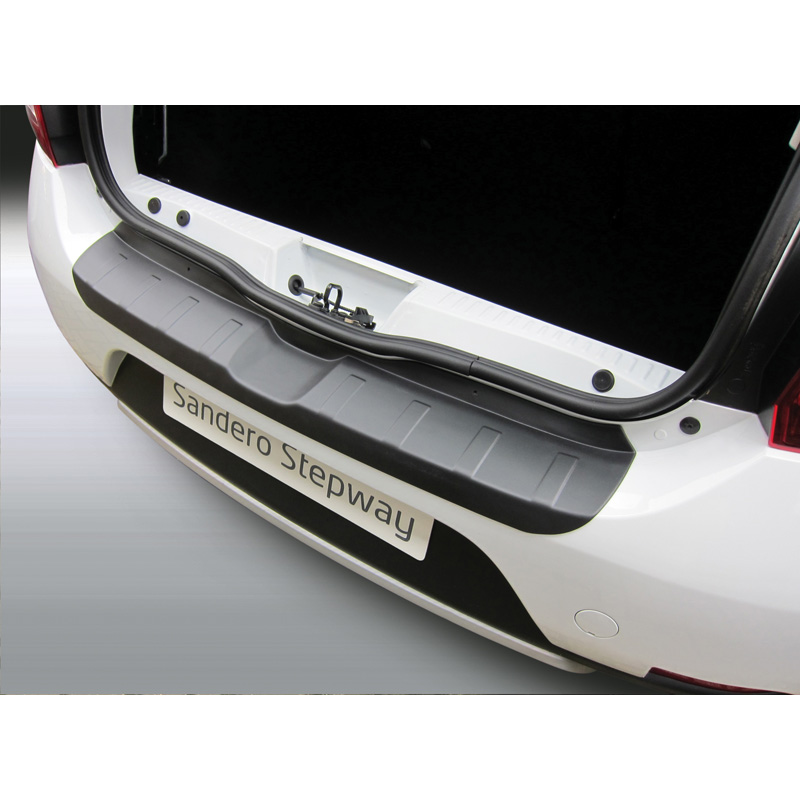 ABS Achterbumper beschermlijst  Dacia Sandero Stepway 2012-2020 'Ribbed' Zwart