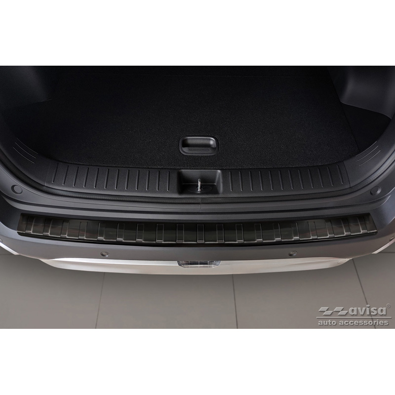 Zwart RVS Achterbumperprotector  Kia Sportage V 2021- 'Ribs'