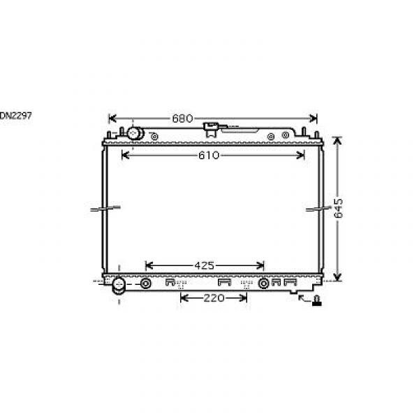 Radiator PATHFINDER R51M 05-10 600x685 2.5 DCI +/-AC