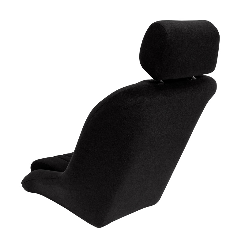 Sportstoel 'Classic' - Zwart - Vaste rugleuning + Hoofdsteun - incl. sledes
