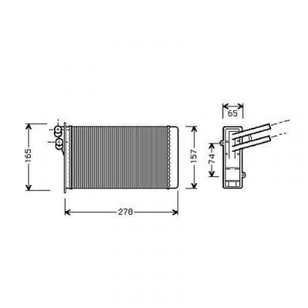 Radiator AUDI B3/B4 86->> 232x154 OOK AUDI A4 94-01