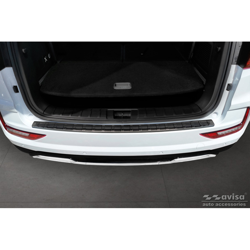 Zwart RVS Achterbumperprotector  Ssangyong Rexton (YK) Facelift 2021- 'Ribs'
