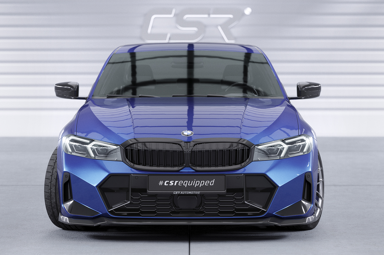 Voorspoiler BMW 3 Serie M Pakket LCI G20 / G21 CSR Glans Zwart