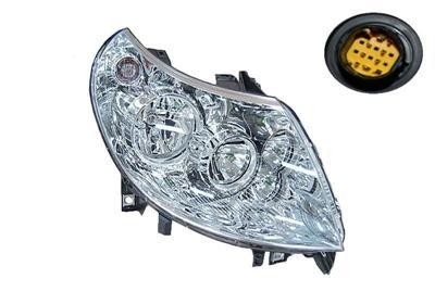 koplamp, H1+H7, elektr verstelb, incl stelmotortje, rechts Fiat