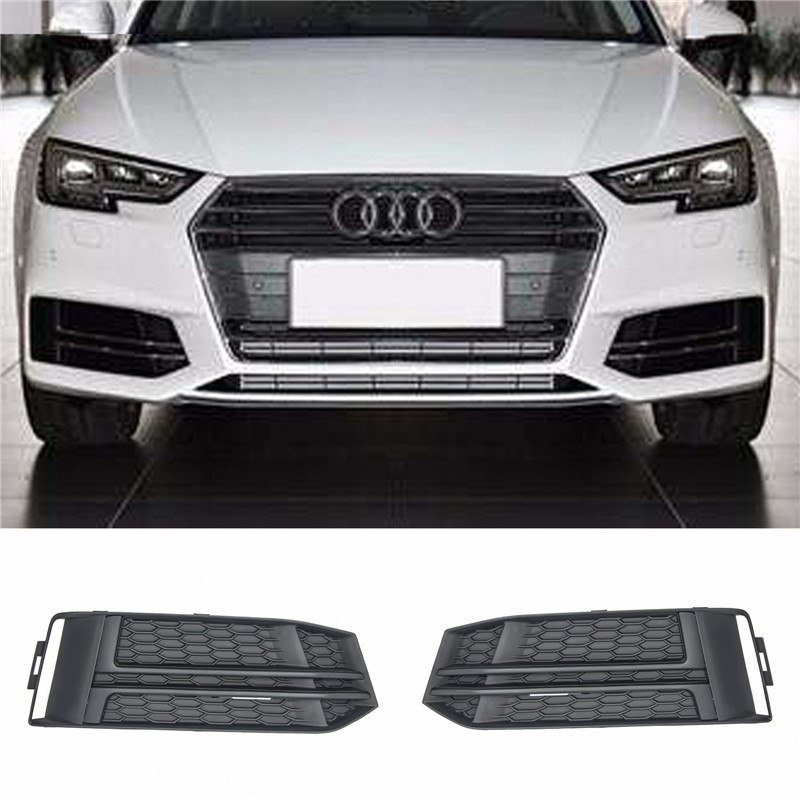 Mistlamp Grillen Audi A4 B9 2015-2019 S-Line RS-Look Zwart