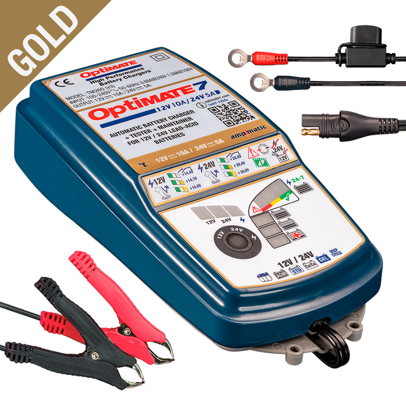 Optimate 7 12V 10-Amp / 24V 5-Amp Acculader / tester / onderhouder