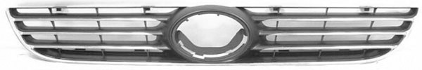 Radiator Grill VW Polo 9N3 05-09 ZWART/Chroom