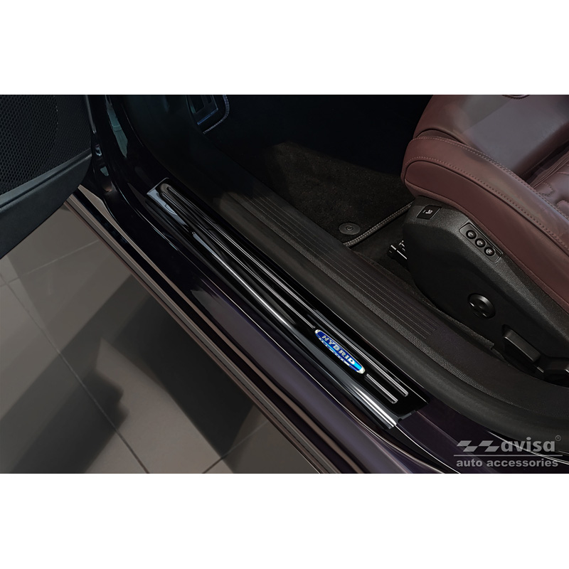 Zwart RVS Instaplijsten  Peugeot 508 II Sedan 2019- 'Hybrid' - 4-delig